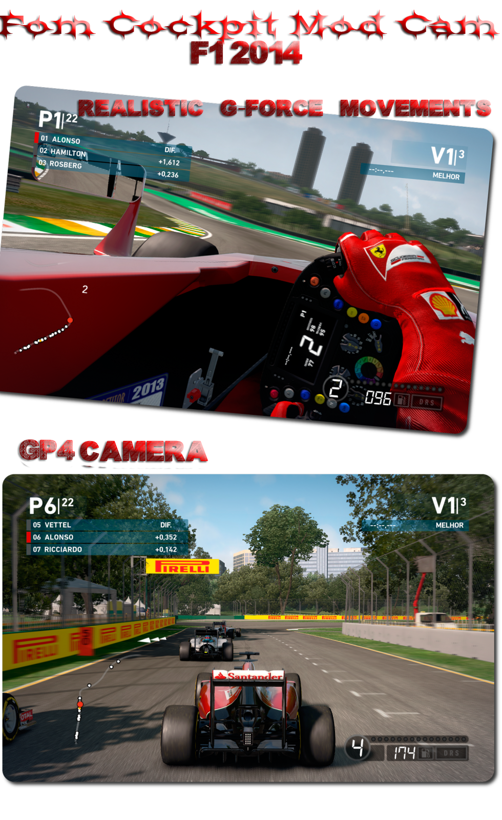 F1 2014 Fom Cockpit Mod Cam v1.4